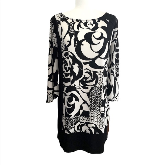 Alfani Dresses & Skirts - Tunic Dress Black/White Women's Large EUC